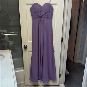 Elegant Purple Strapless Dress